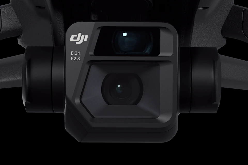 DJI Mavic 3 Enterprise wide-angle and telephoto camera payload close-up — DJI product photograph
